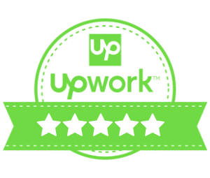 Five-star rating as a freelance JavaScript developer on Upwork